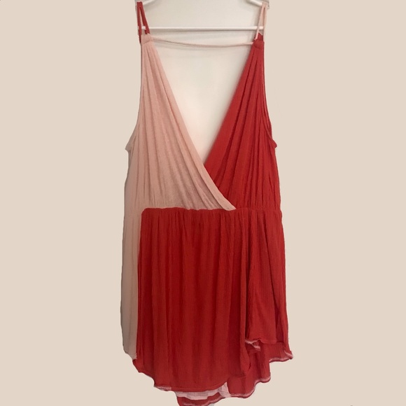 Free people Orange Last Night Tank Top Sz Large - Picture 5 of 5